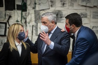 Giorgia meloni, Antonio Tajani e Matteo Salvini&nbsp;