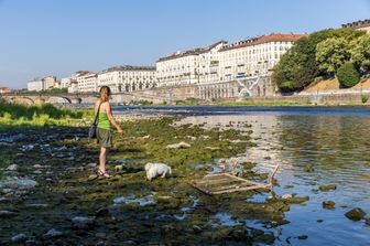 La secca del Po a Torino&nbsp;