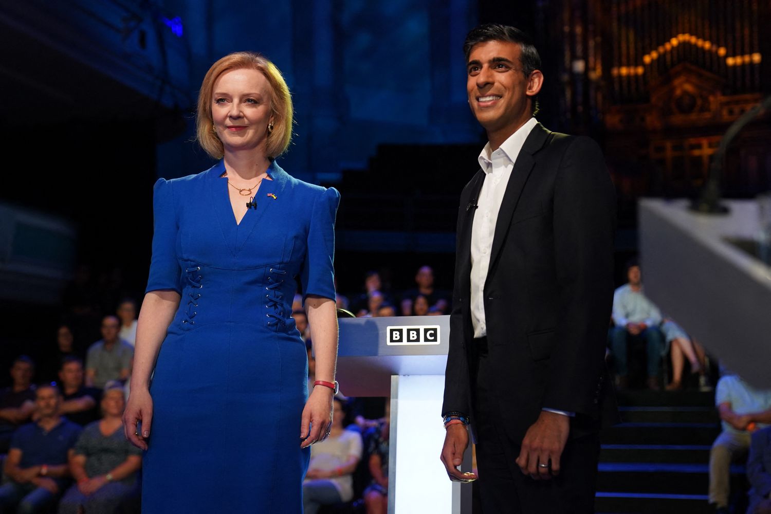 Rishi Sunak e Liz Truss&nbsp;
