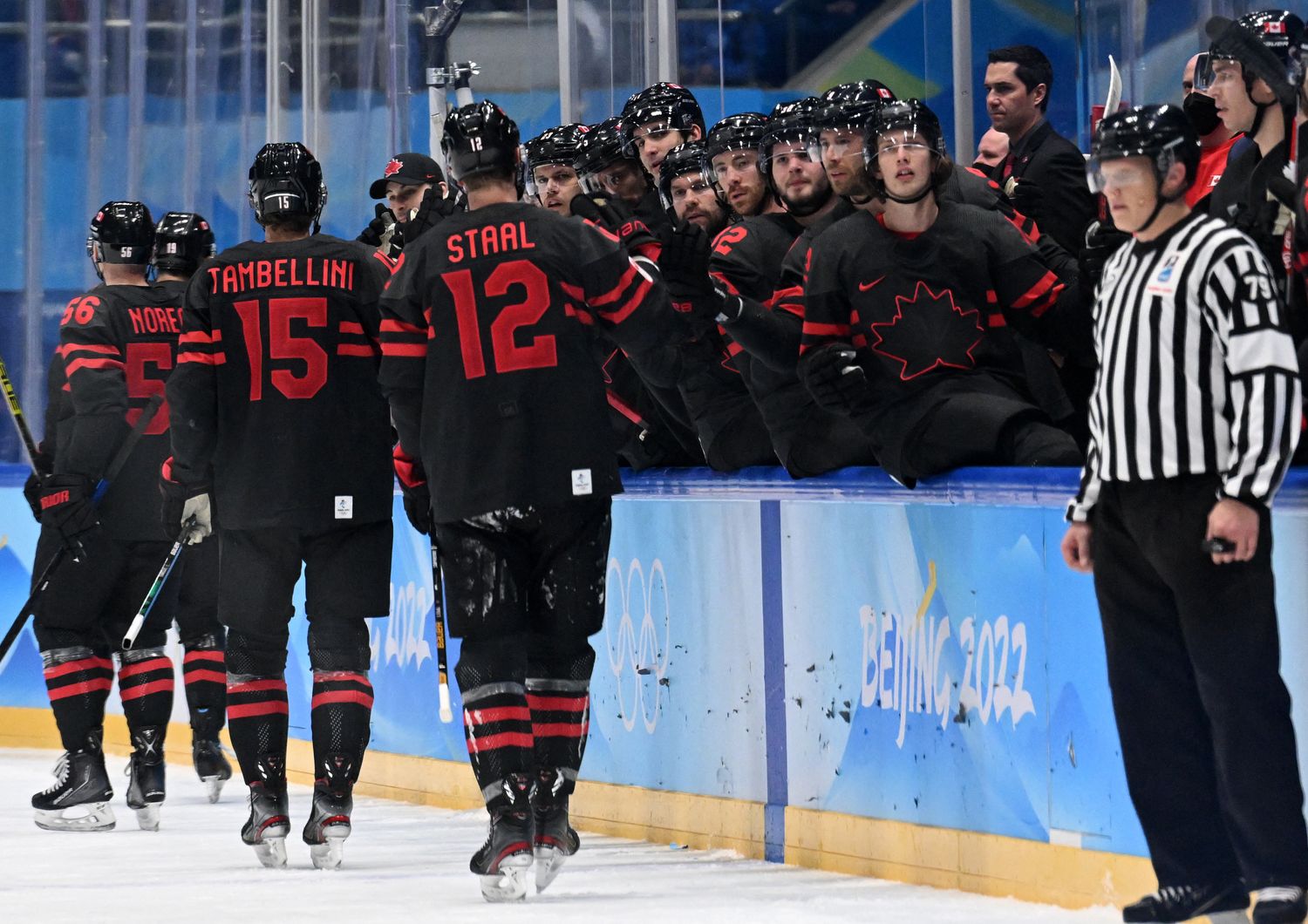 La nazionale canadese di Hockey ai giochi di Pechino 2022&nbsp;