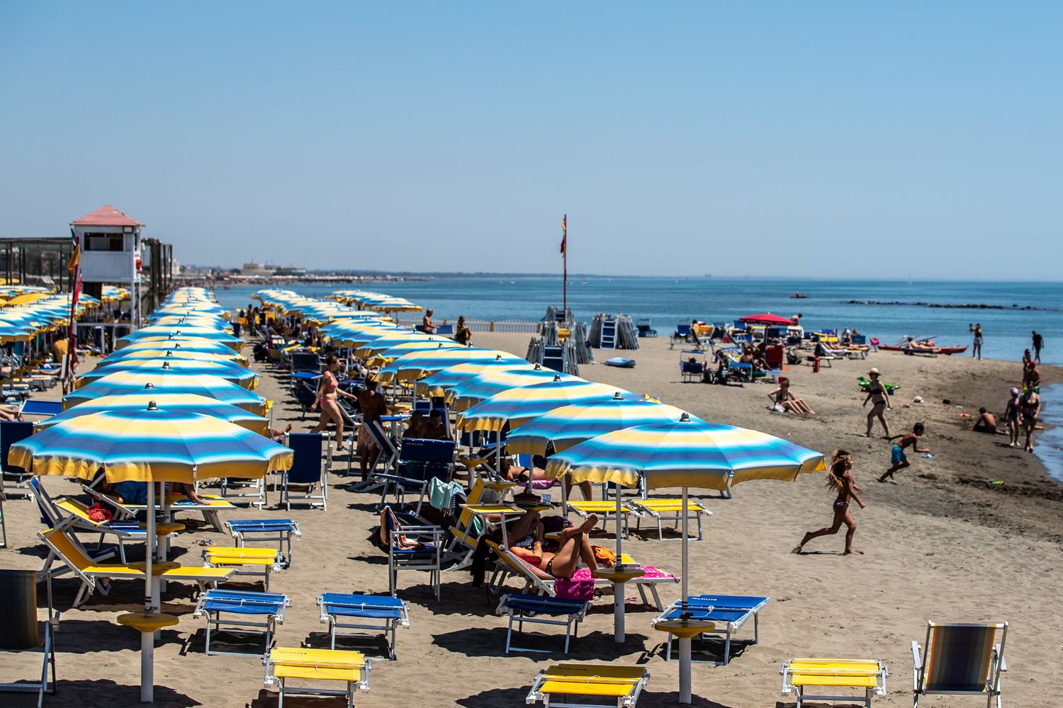 Uno stabilimento balneare di Ostia