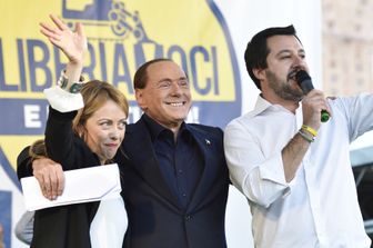 Giorgia Meloni, Silvio Berlusconi e Matteo Salvini&nbsp;