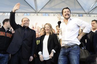 Silvio Berlusconi, Giorgia Meloni e Matteo Salvini&nbsp;