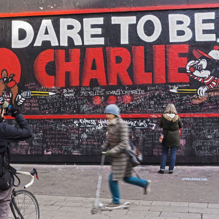 Murale per Charlie Hebdo&nbsp;