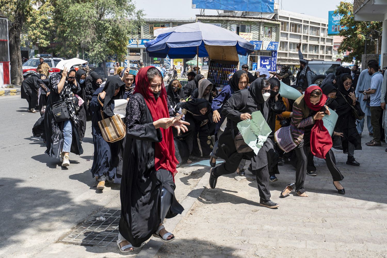 La manifestazione a kabul delle donne afghane&nbsp;