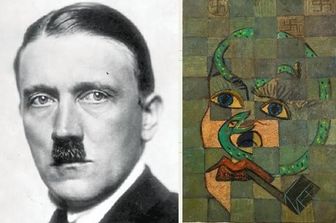 Il volto di Hitler a confronto con il dipinto di Picasso