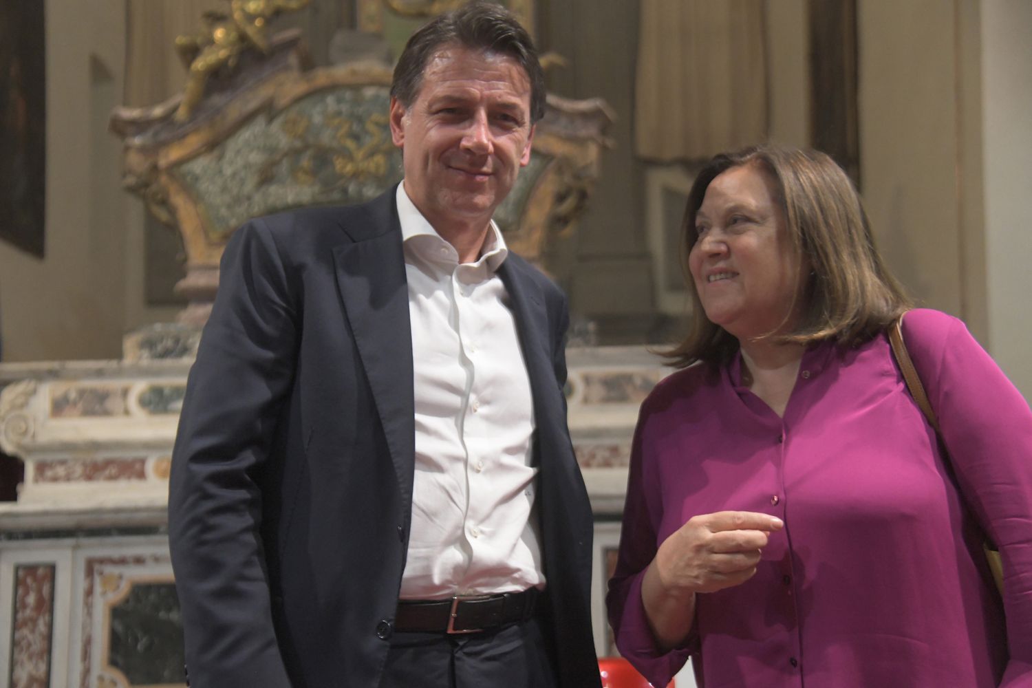 Giuseppe Conte e Lucia Annunziata&nbsp;