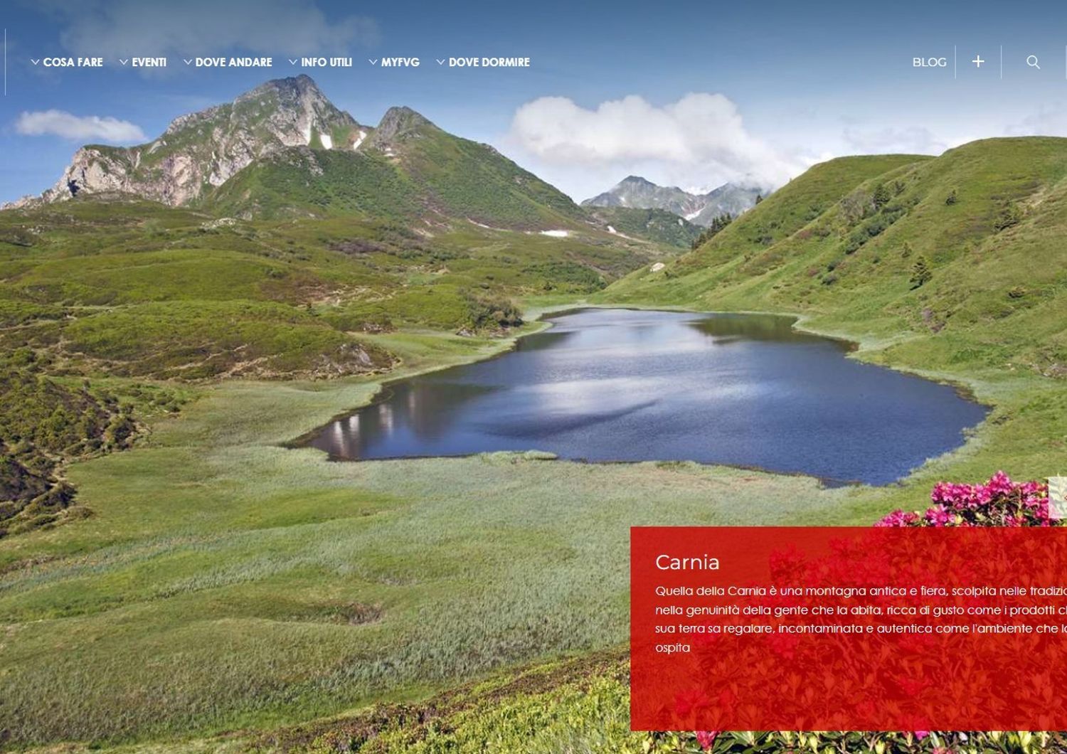 L'immagine del lago di Zollner nella Carinzia sul sito di Turismofvg.it