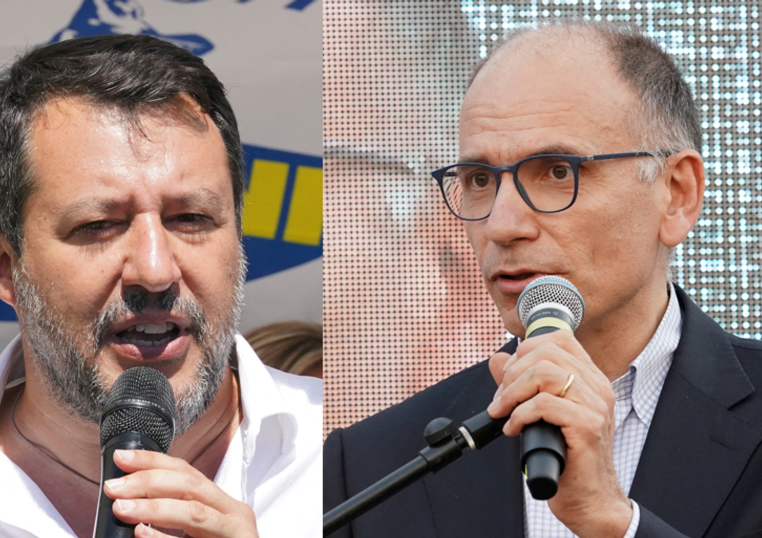 Matteo Salvini e Enrico Letta&nbsp;
