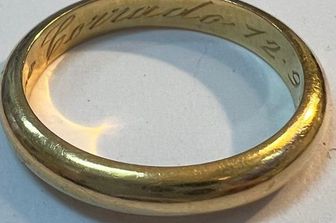 La fede nuziale recuperata a Roma