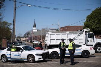Blocco della polizia americana a Memphis