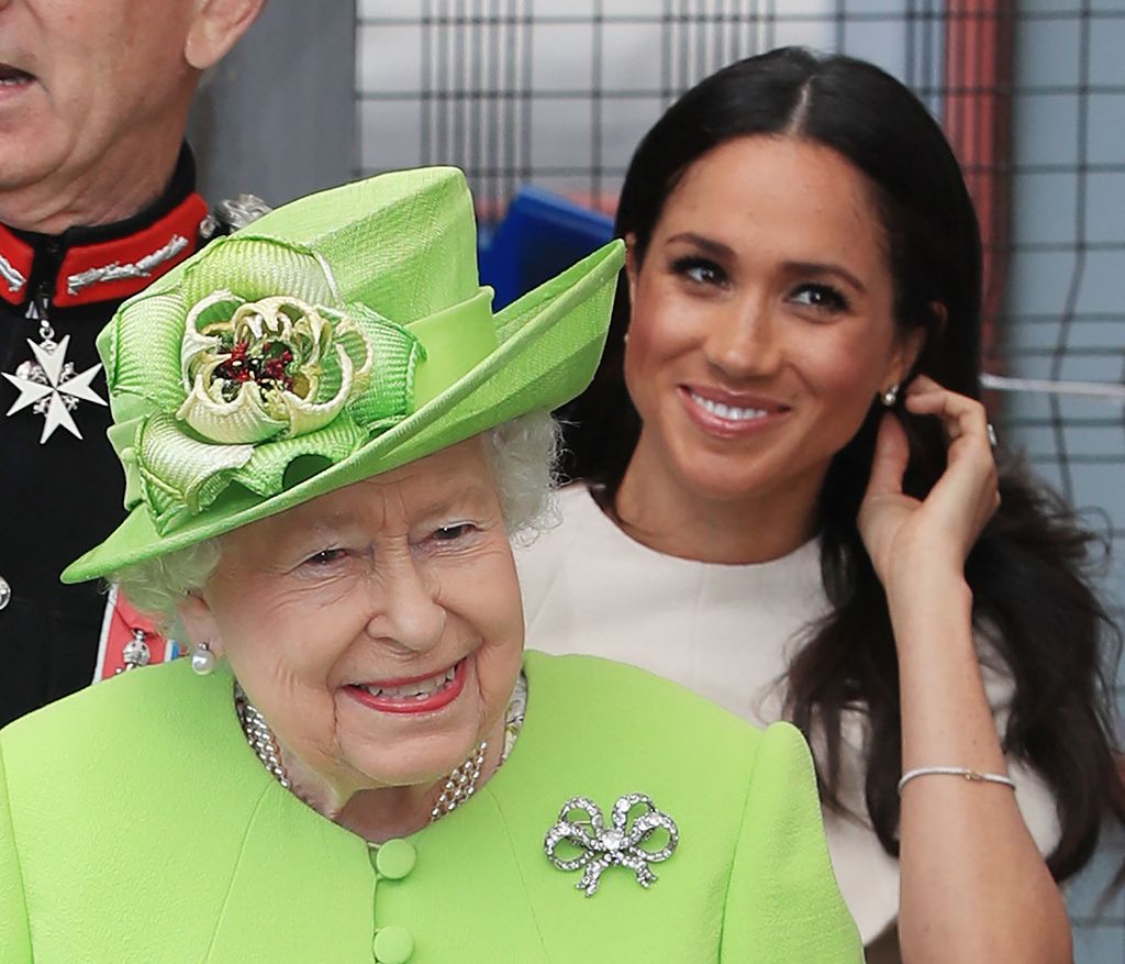 La regina Elisabetta e Meghan Markle nel 2018&nbsp;