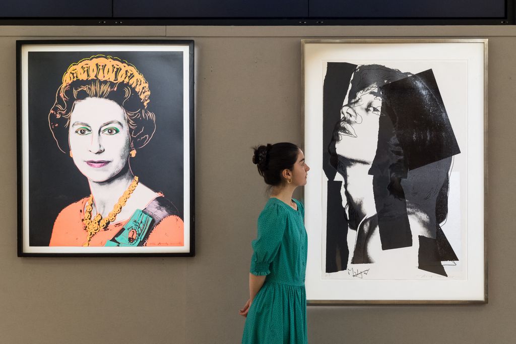 Le serigrafie di  Andy Warhol &quot;Queen Elizabeth II&quot; e &quot;Mick Jagger&quot;&nbsp;