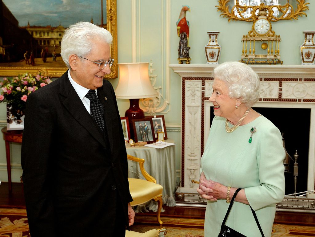 Elisabetta II con Sergio Mattarella