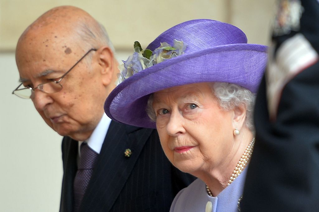 Elisabetta II con Giorgio Napolitano