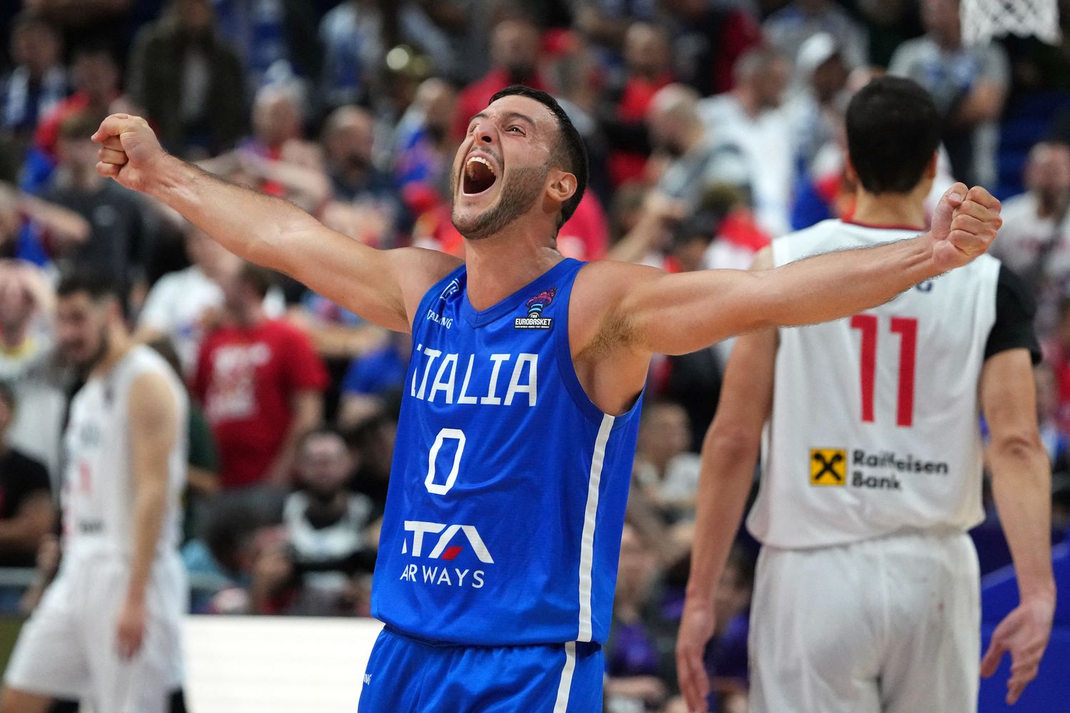 L'esultanza di Marco Spissu