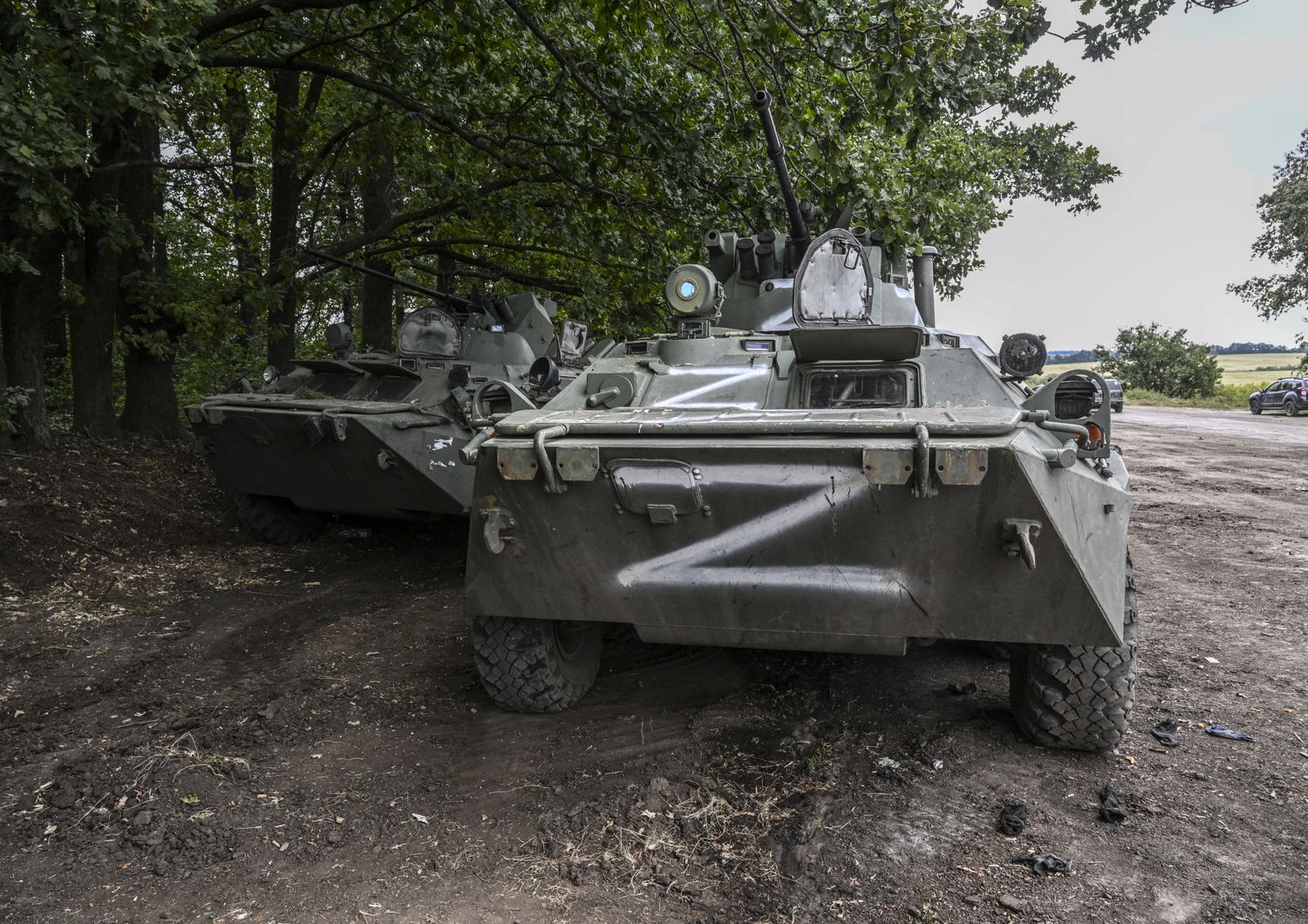 Carro armato russo nel Donbass