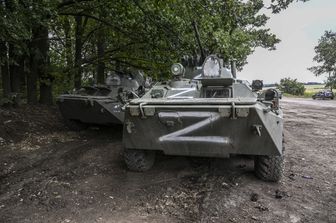 Carro armato russo nel Donbass