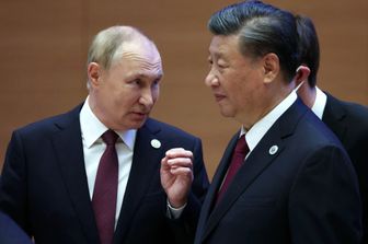 Vladimir Putin e Xi Jinping&nbsp;