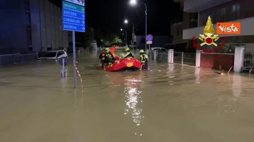 Nubifragio nelle Marche