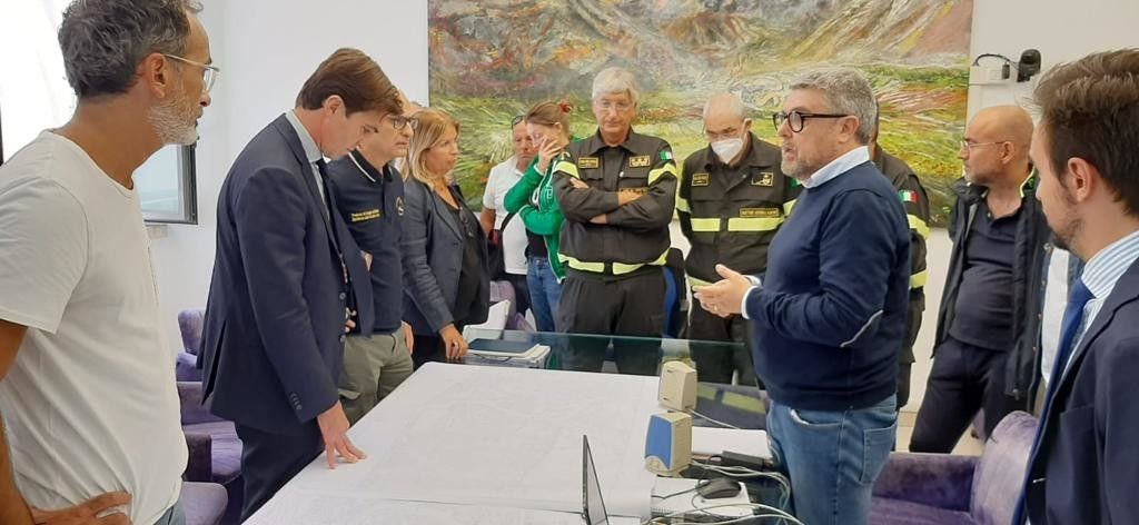 La riunione nelle Marche con il Capo della Protezione Civile Fabrizio Curcio&nbsp;