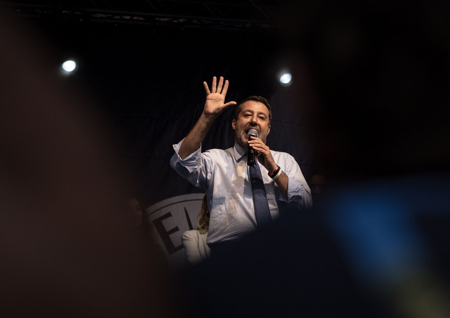 Un comizio di Matteo Salvini