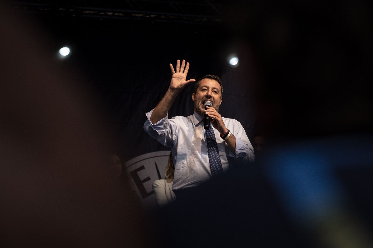 Un comizio di Matteo Salvini