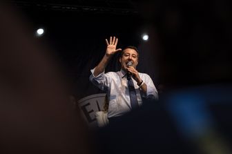 Un comizio di Matteo Salvini