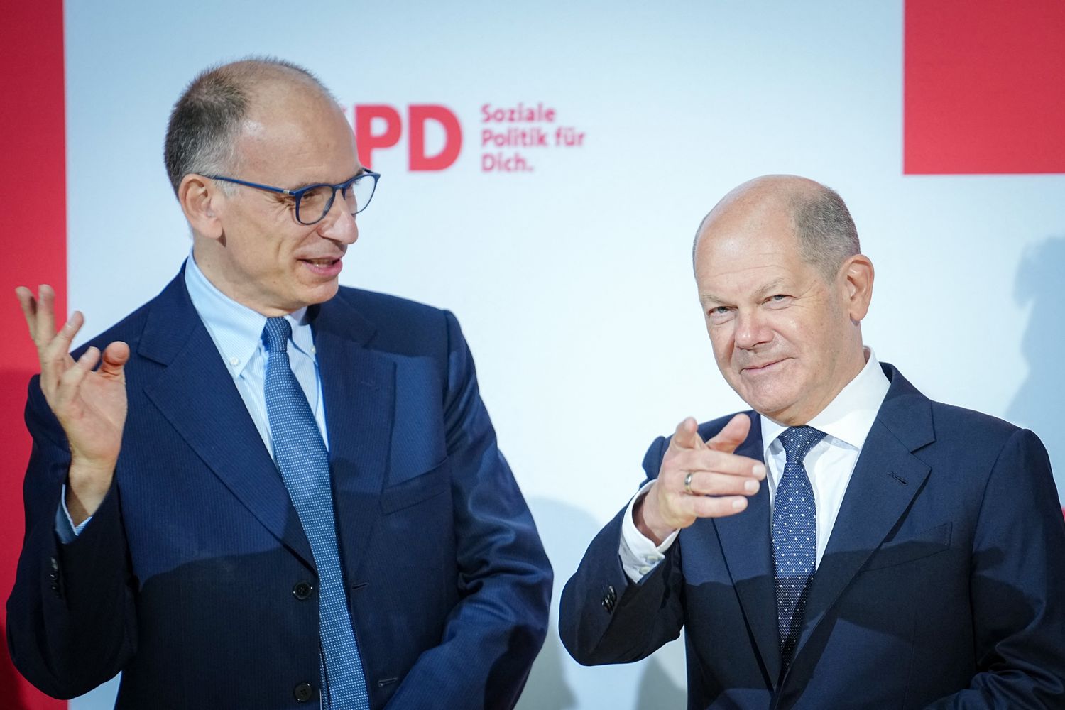 Enrico Letta e Olaf Scholz