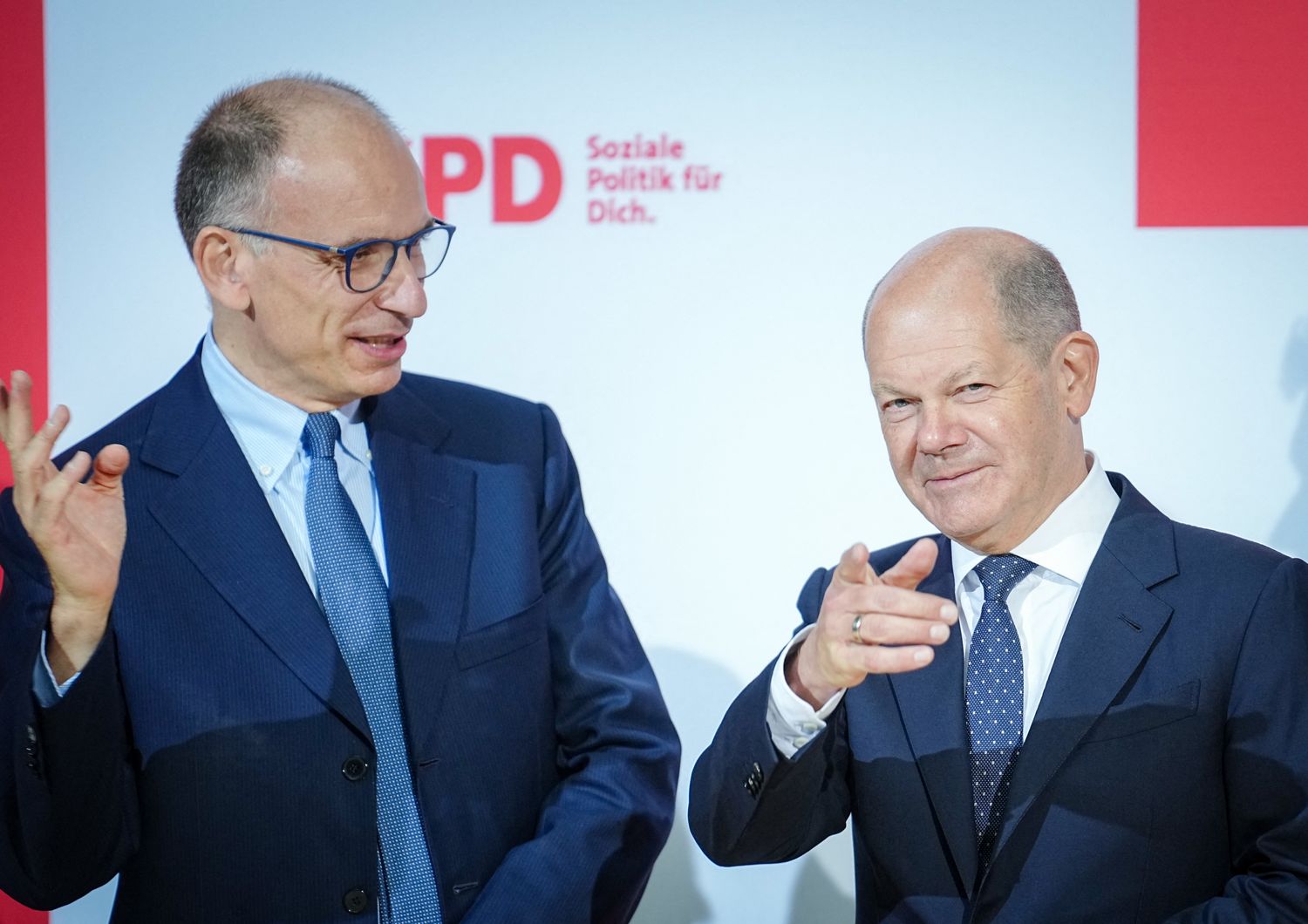 Enrico Letta e Olaf Scholz