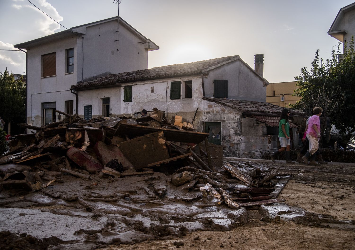 Disastro dopo l&rsquo;alluvione che ha colpito le Marche