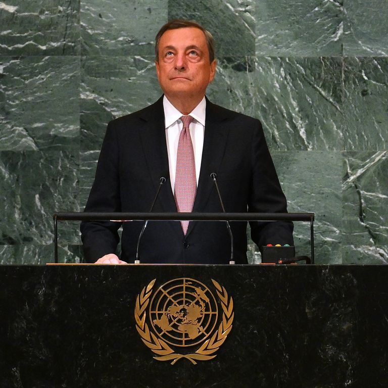 Mario Draghi all&rsquo;Onu