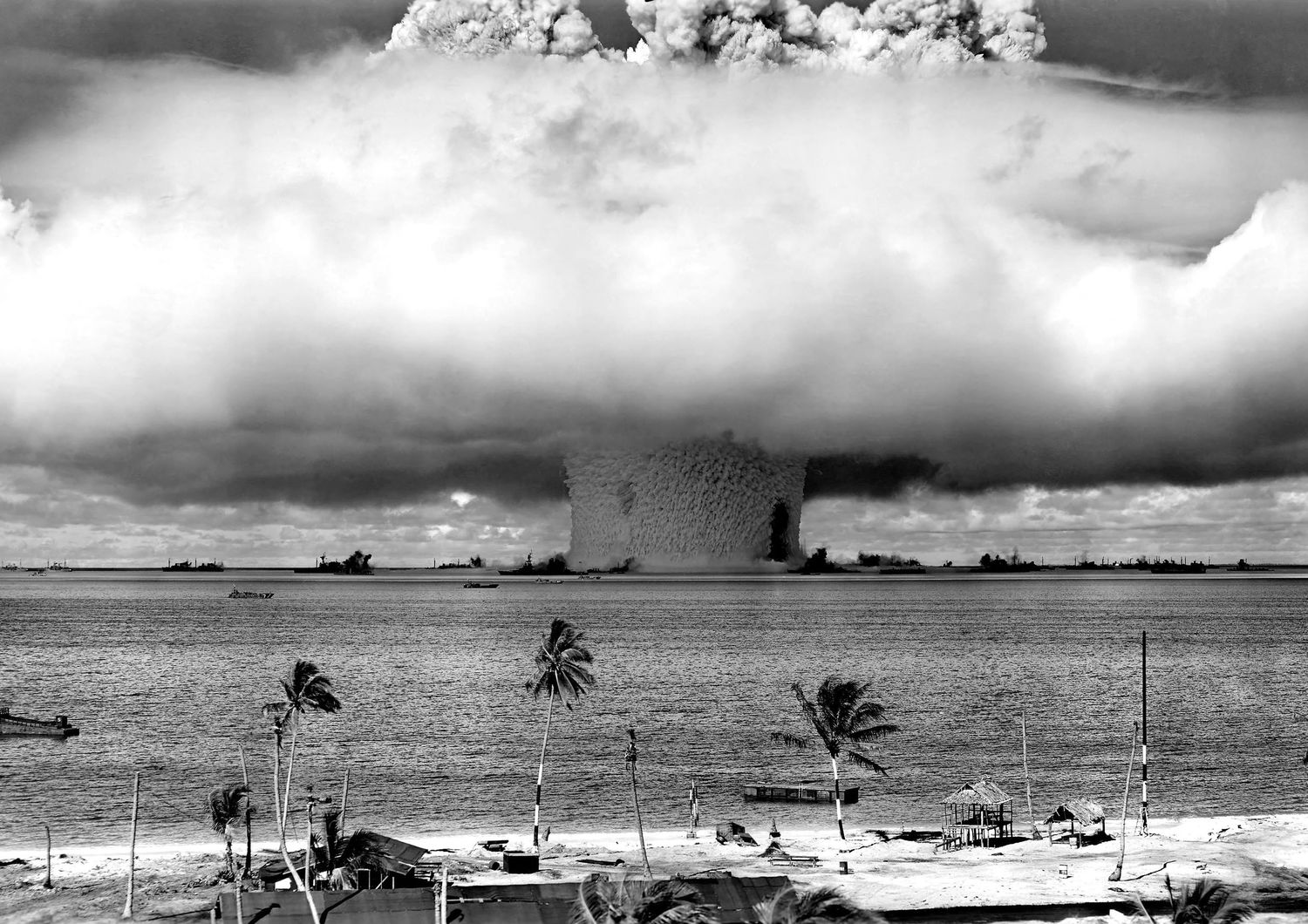 Un test atomico americano nell'atollo di Bikini