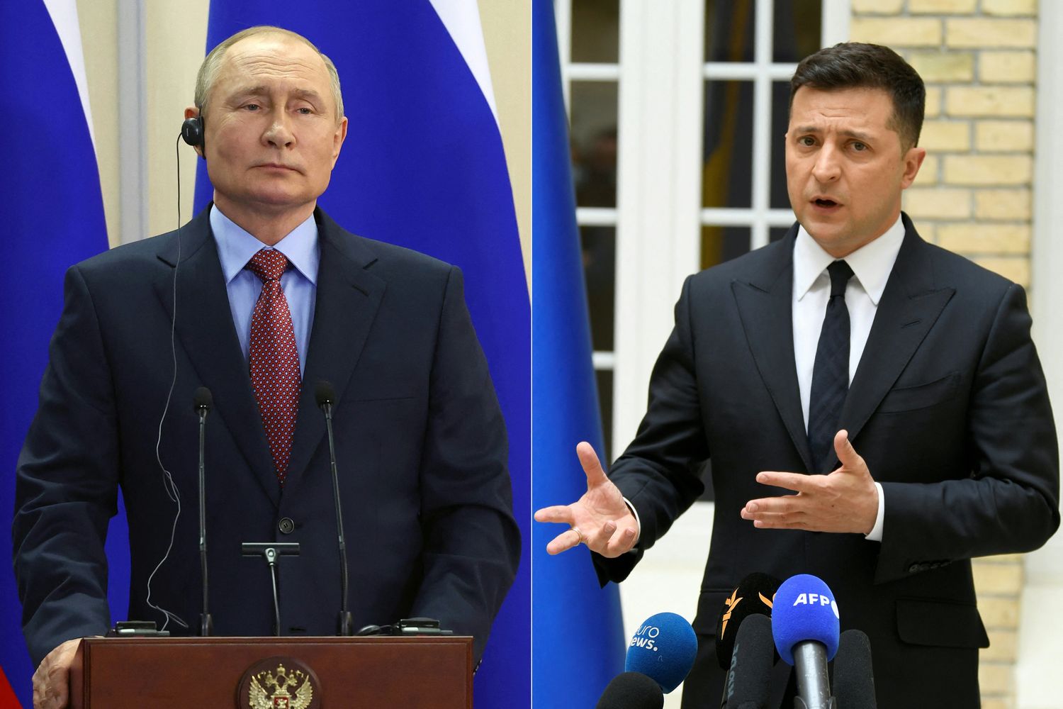Vladimir Putin e Volodymyr Zelensky