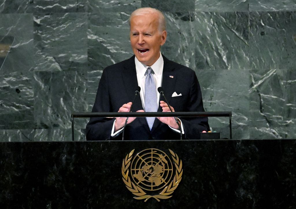 Il presidente Usa Joe Biden durante il suo intervento all'Onu