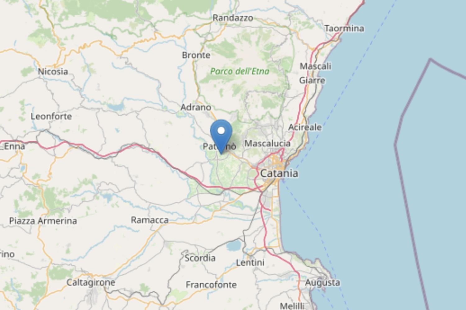 La scossa di terremoto nel Catanese