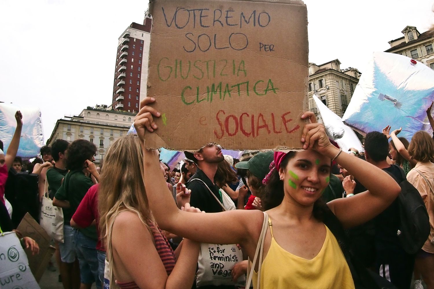 Una ragazza ai Friday for Future di Torino&nbsp;