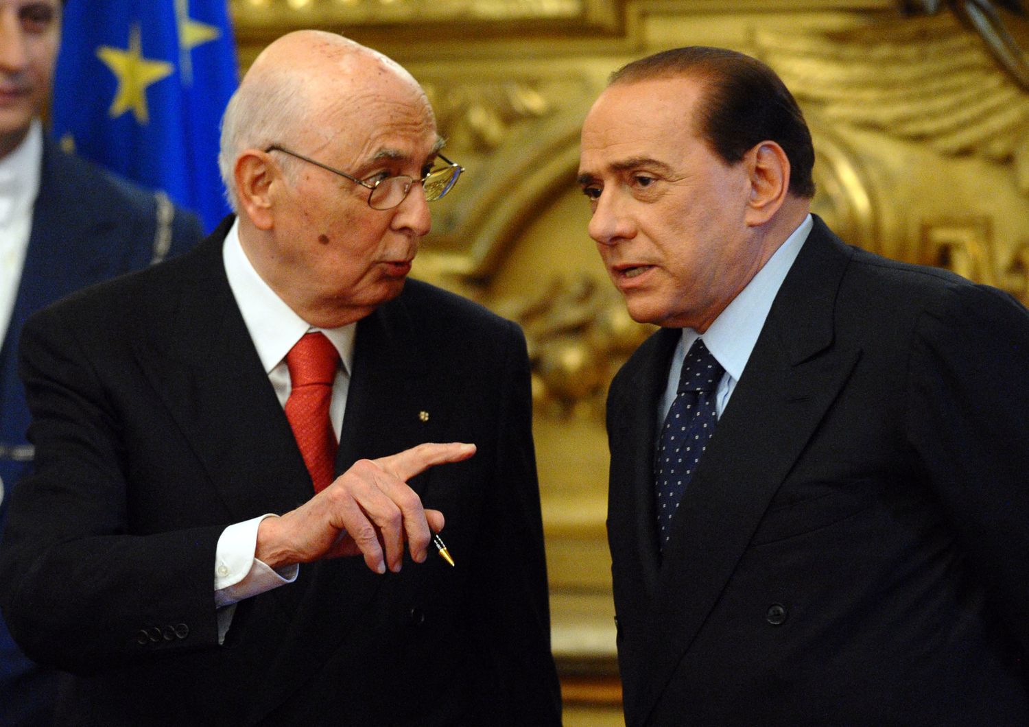 Giorgio Napolitano e Silvio Berlusconi nel 2008