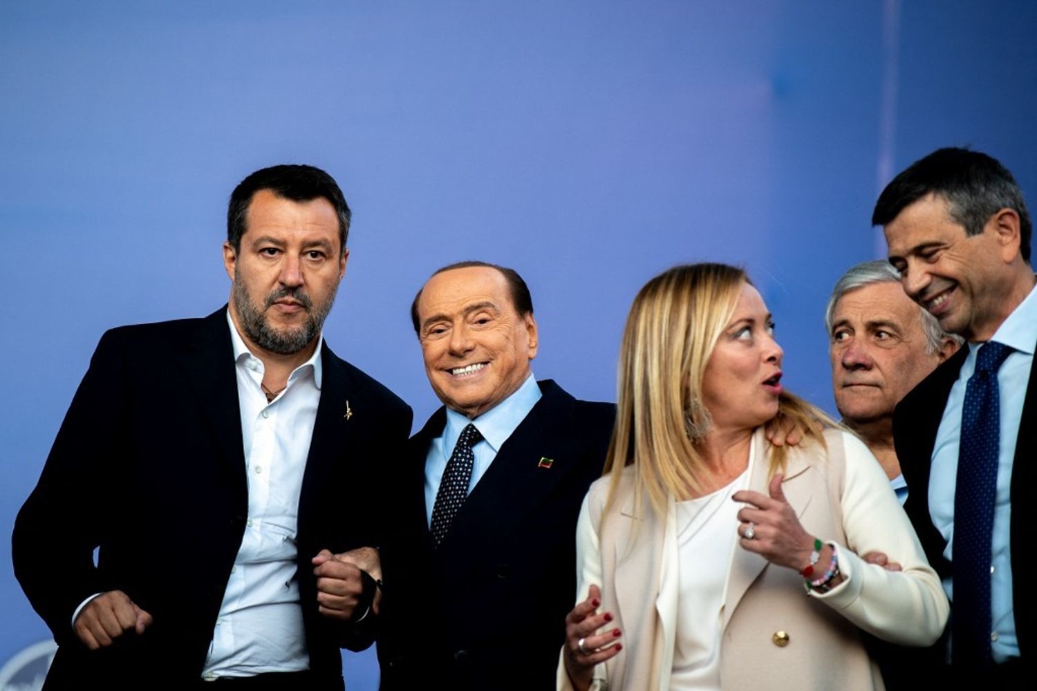 Salvini, Berlusconi, Tajani, Meloni e Lupi