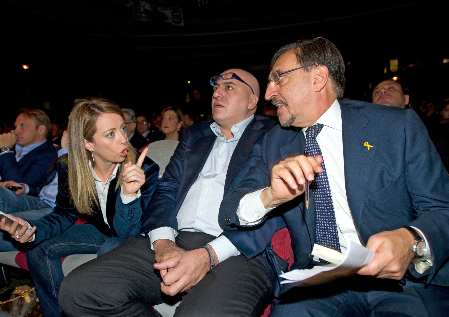 Giorgia Meloni, Guido Crosetto e Ignazio La Russa