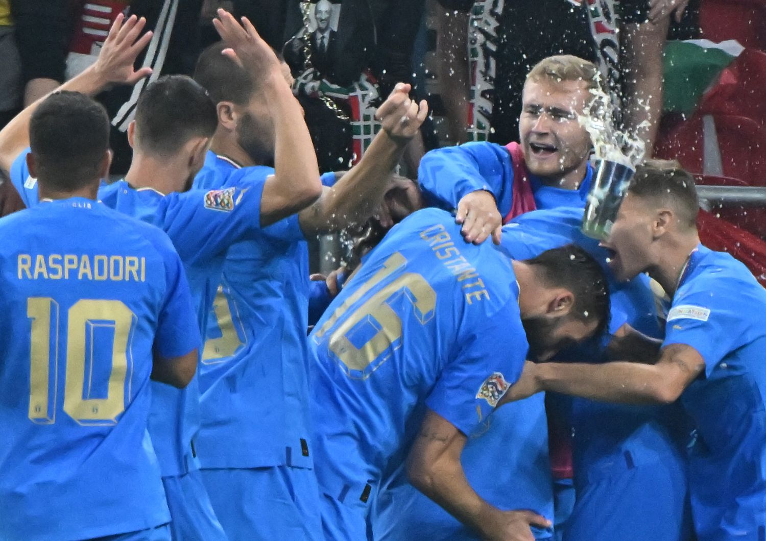 Ungheria-Italia 0-2, festeggiamenti azzurri