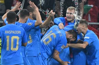 Ungheria-Italia 0-2, festeggiamenti azzurri