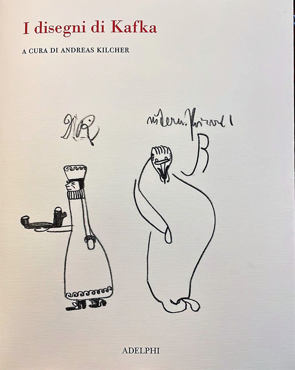 La copertina di 'I disegni di Kafka' edizione Adelphi