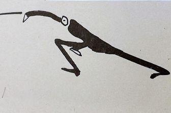 Un disegno di Franz Kafka, uomo stilizzato