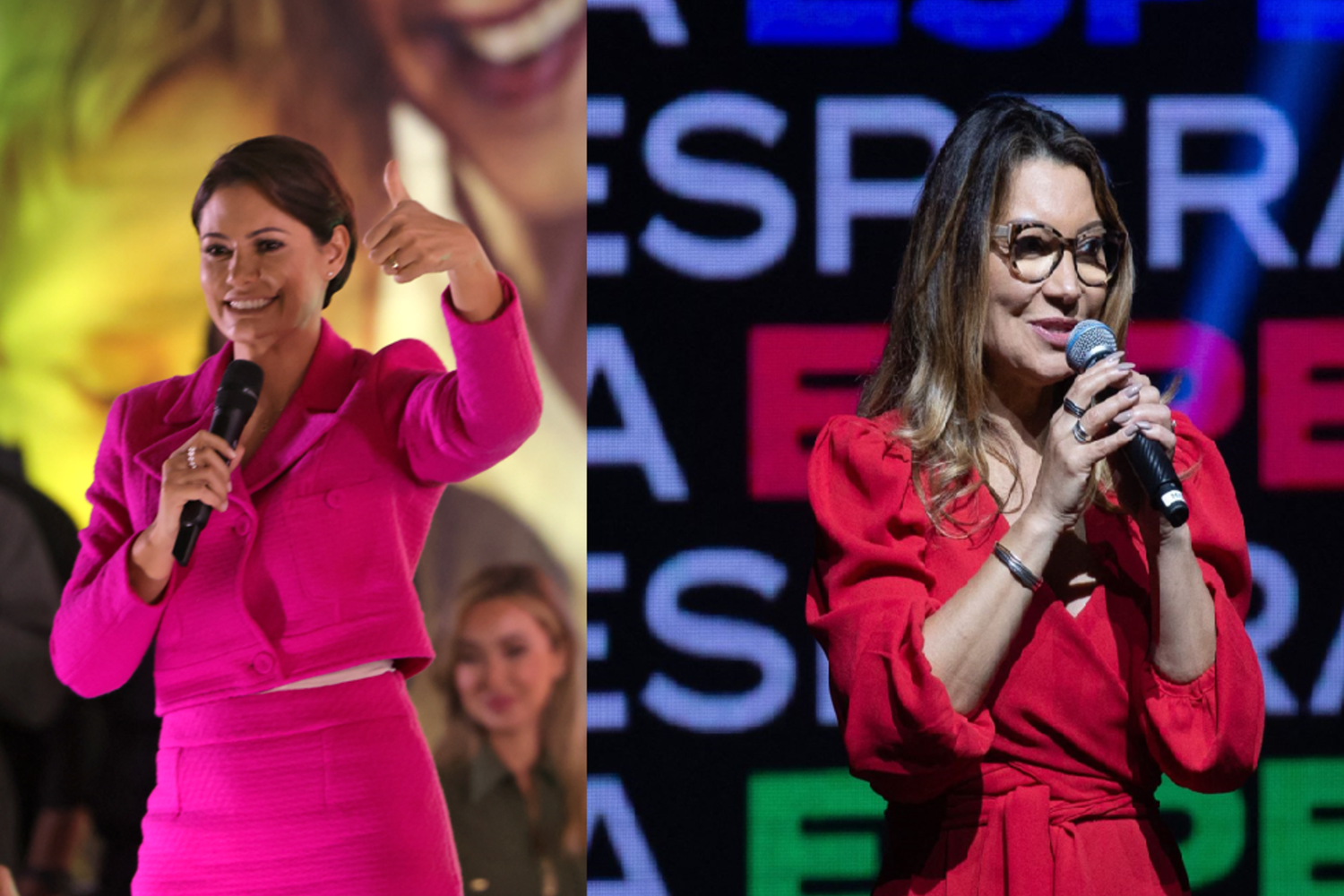 Michelle Bolsonaro e Janja Lula da Silva &nbsp;