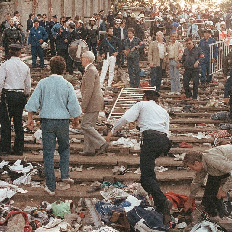 La tragedia allo stadio Heysel di Bruxelles per la partita Juventus-Liverpool con 39 morti&nbsp;