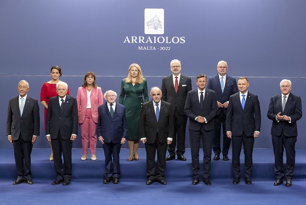 Il Presidente della Repubblica Sergio Mattarella in occasione della partecipazione alla XVII Riunione Informale dei Capi di Stato del Gruppo Arraiolos&nbsp;
