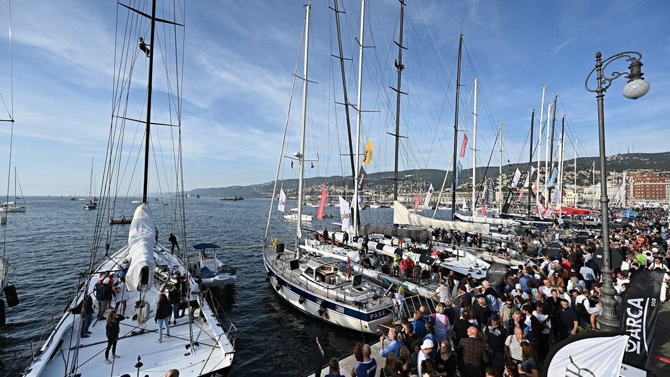 Le barche in attesa di affrontare la Barcolana