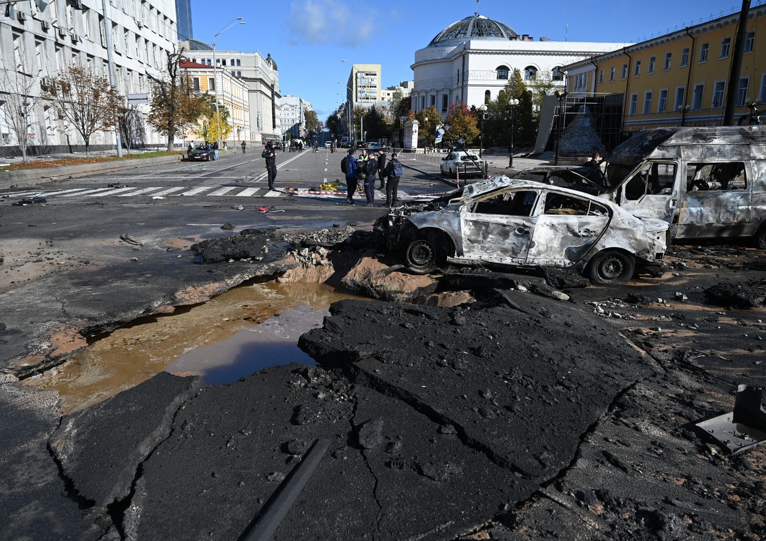 I bombardamenti su Kiev