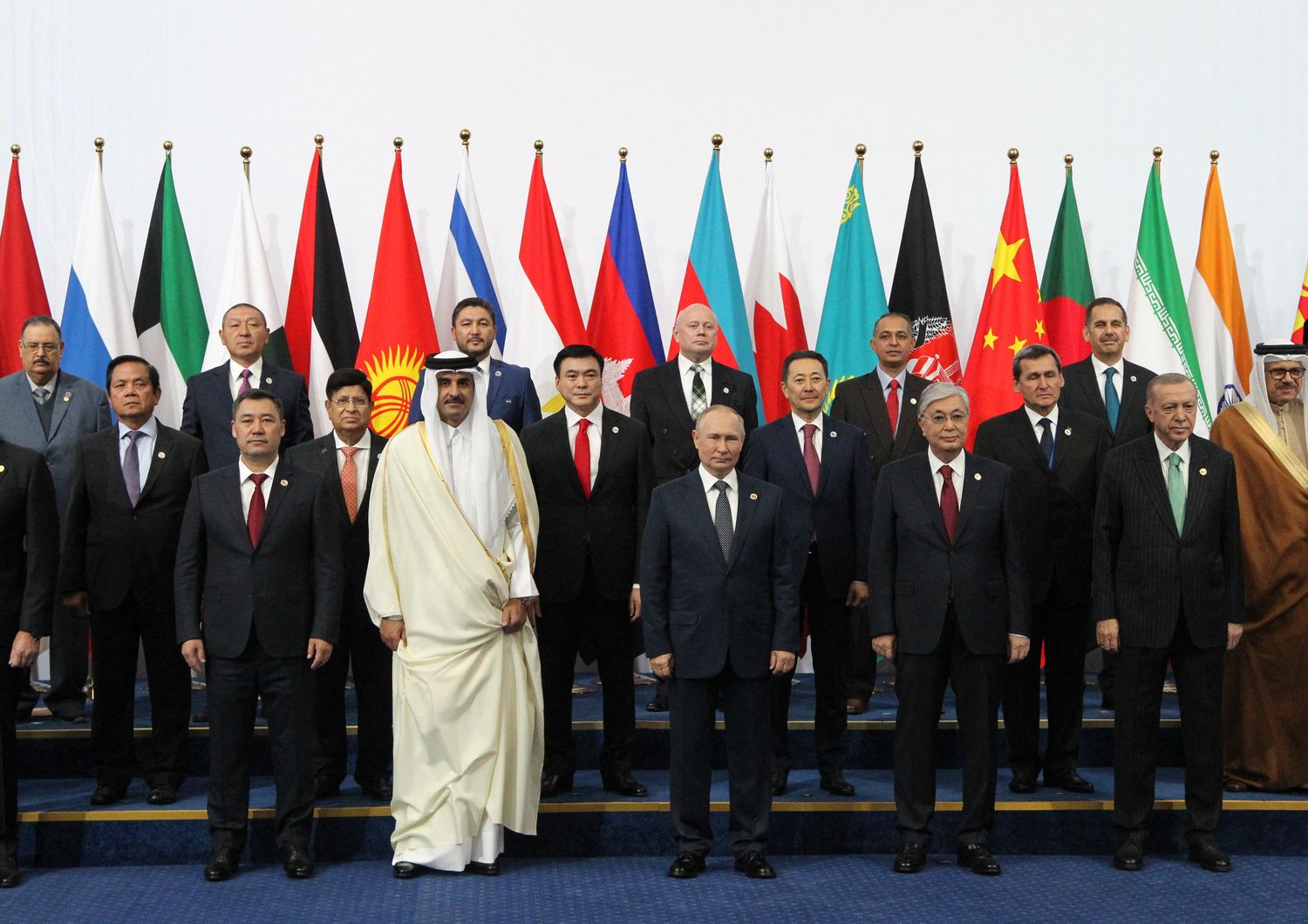 La foto dei leader alla conferenza di Astana